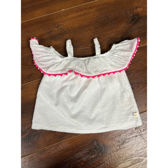 Kate Spade New York Baby Girls 18 Months Swiss Dot Off The Shoulder Pink & Green - Picture 1 of 6